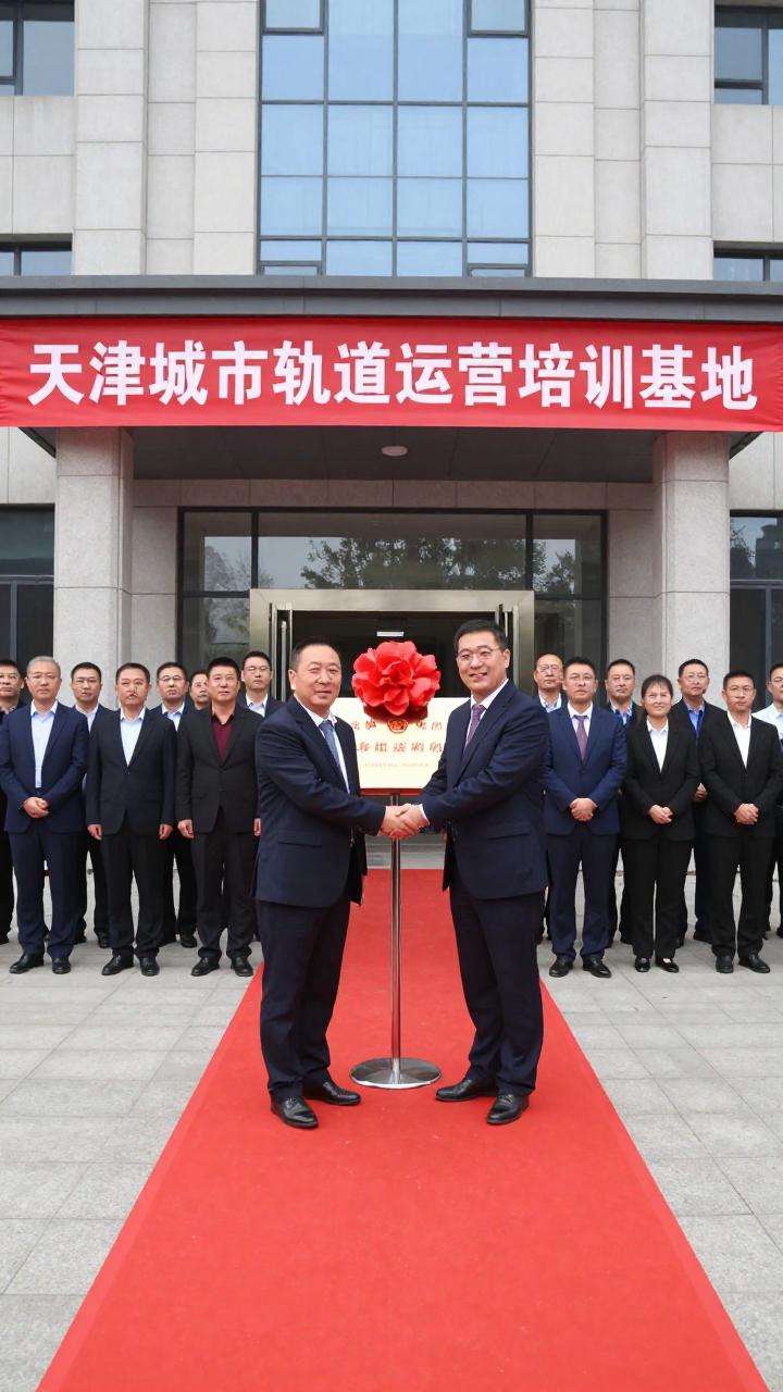 天津城市轨道运营培训基地正式揭牌第一张图