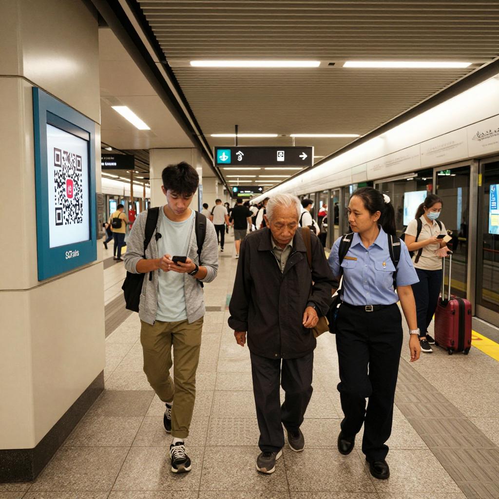 新加坡地铁试点数字化指示牌 缓解列车故障时乘客困惑第三张图